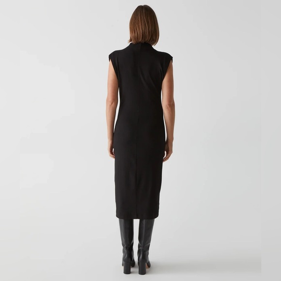 MICHAEL STARS NWOT LOLANDA POWER SHOULDER MIDI DRESS - Picture 3 of 5